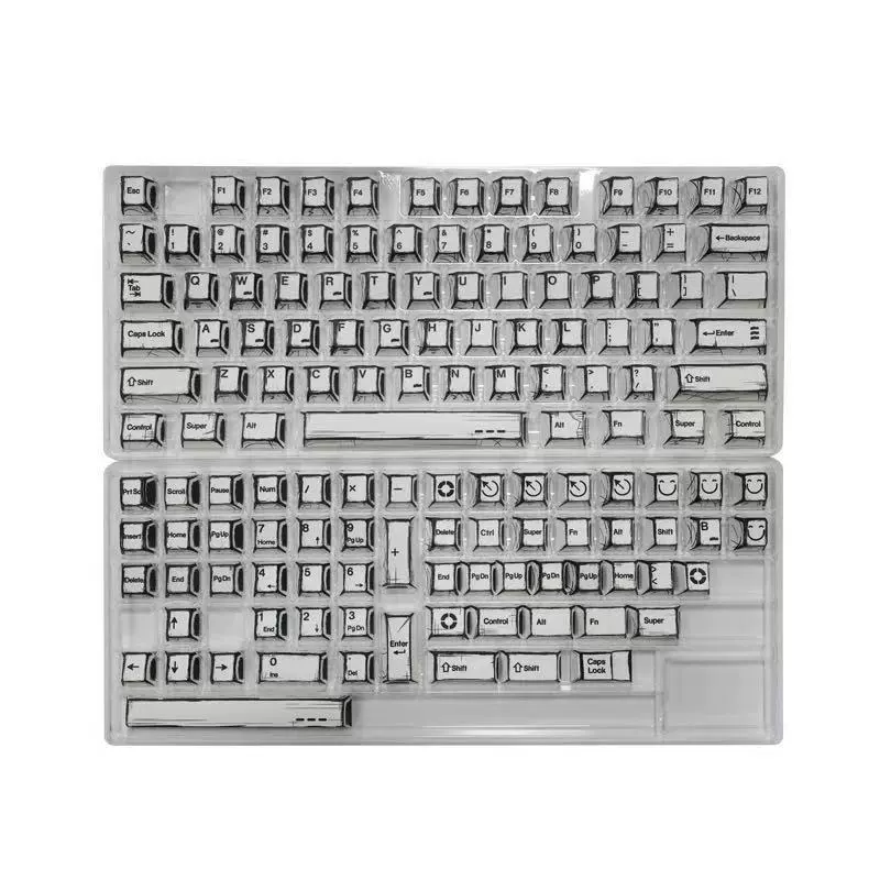 Набор колпачков для клавиш, 136–137 PBT Cherry-Profile, полная пятигранная печать по краям