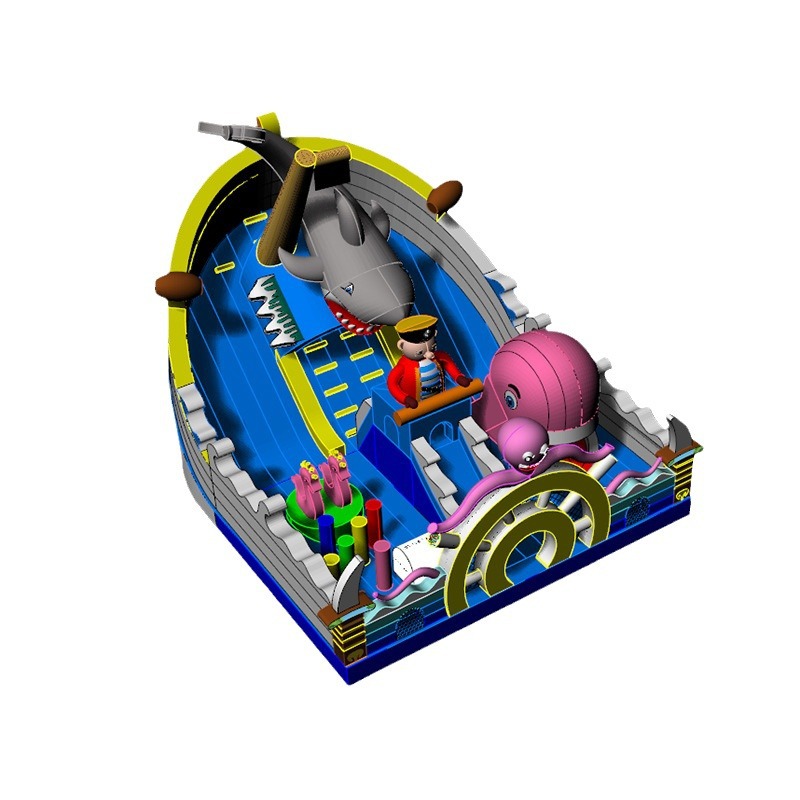 Castillo inflable gran plaza al aire libre centro comercial patio niños saltar cama saltar cama deslizante equipo Fuerte travieso