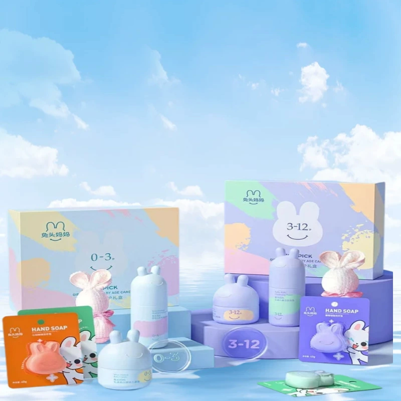Крем для лица с головой кролика, детское очищающее средство для лица, репеллент от комаров для новорожденных, гель для душа, шампунь, увлажняющий крем, замена волос