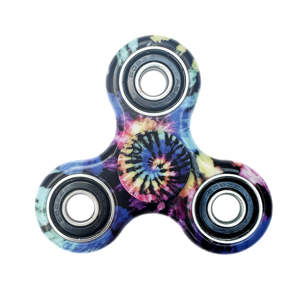 Giroscopio dedo metal tres hojas, galvanizado electroforesis, juguete exclusivo, producción fábrica directa.