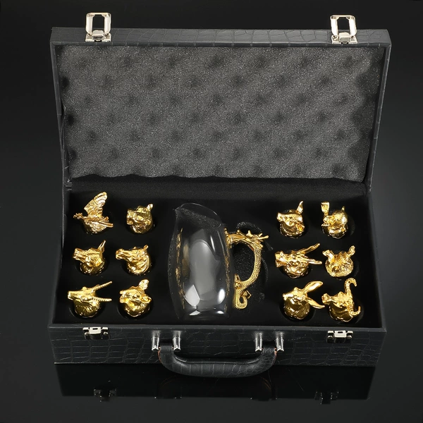 Suitcase [35*18*9.5] Bright gold-1 pot 12 cups