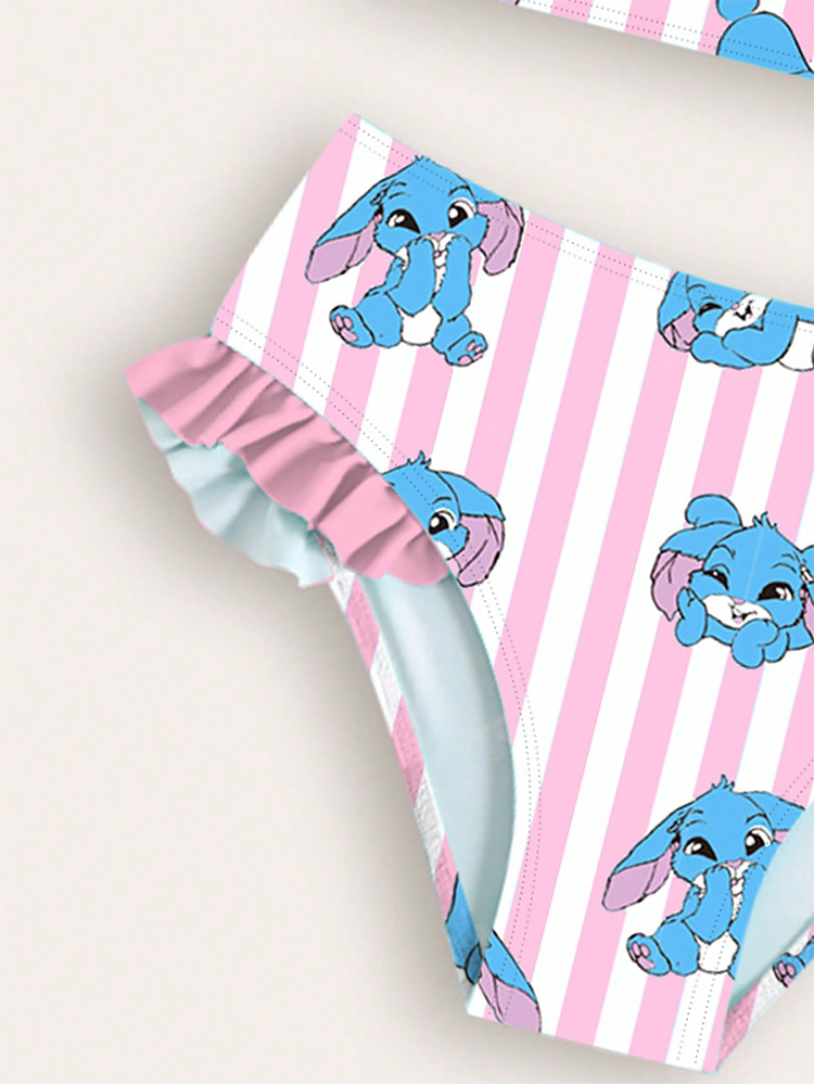 Mädchen Bikini Zweiteiler Mit Cartoon Print Für Strand Und Pool_voghion.com