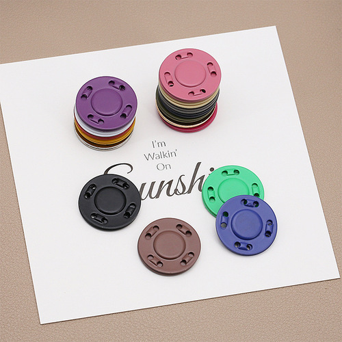 Colorful metal magnet buckle hidden buckle round button button coat coat magnetic buckle ultra-thin invisible snap button