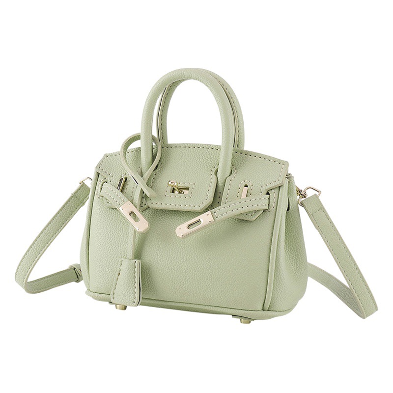 DIY textura avanzada lychee patrón bolso de las mujeres bolsa de material de moda hecha a mano hecha en casa hombro crossbody Bolsa De platino