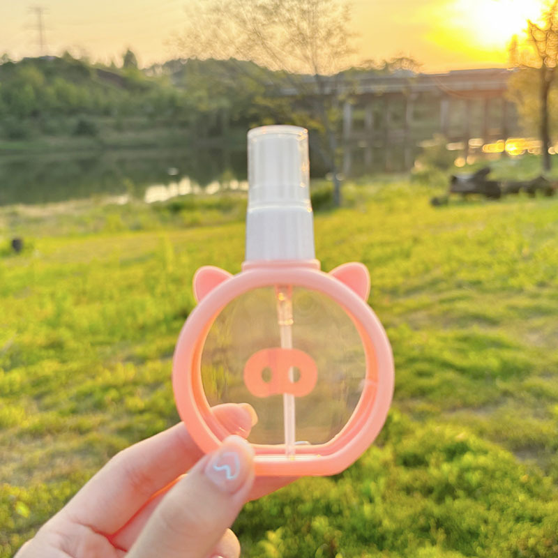 卡通喷雾瓶可爱喷壶旅行化妆品香水分装瓶55ML塑料瓶透明批发现货