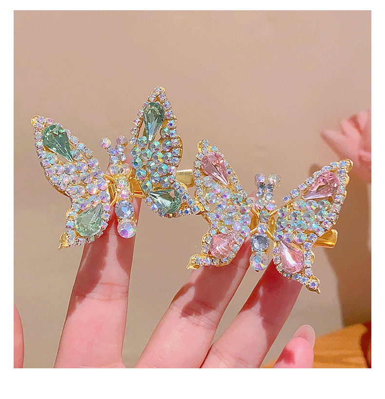 Women's Cute Sweet Butterfly Alloy Inlay Rhinestones Hair Clip display picture 4