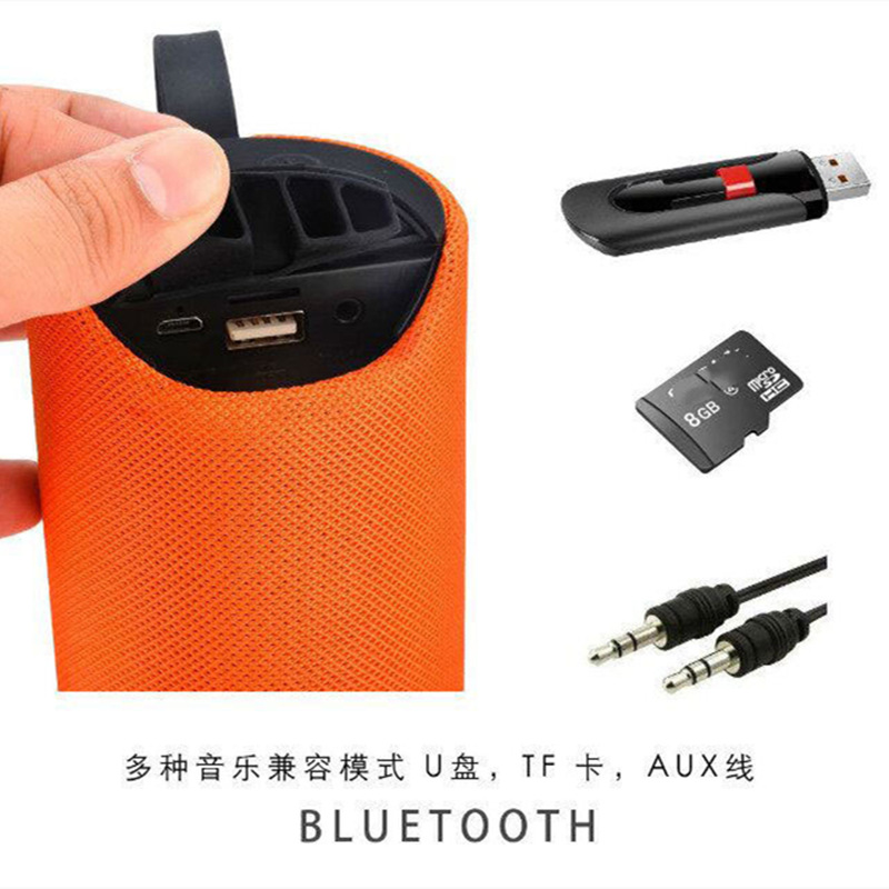 Altavoz portátil TG113, inalámbrico Bluetooth, pequeño altavoz para móvil, tejido, regalo de exterior