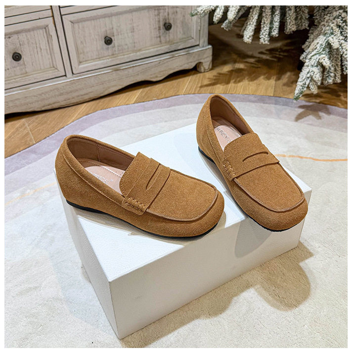 Giày nữ đế mềm tăng chiều cao 5 cm mũi tròn form rộng size lớn — Khaki (toàn dải), Màu mơ (toàn dải), nâu sẫm chi tiết 30