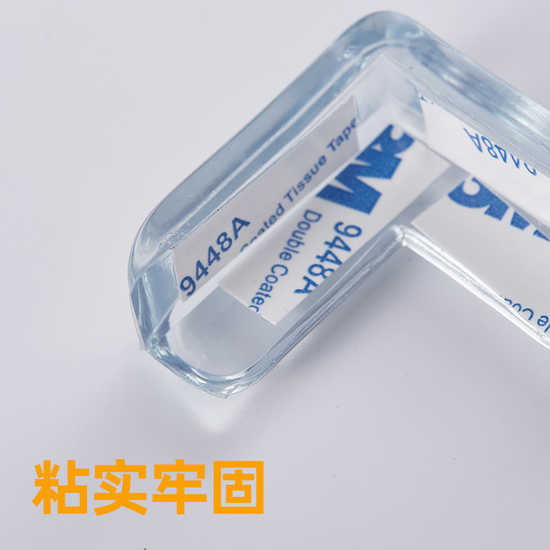 Transparente anti-colisión esquina protectora mesa de café ventana de los niños anti-colisión esquina borde suave cubierta protectora de silicona