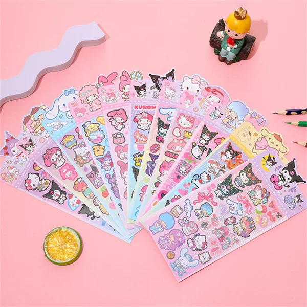 Jiyikawa Crayon Shin-Chan Laser Guka Sticker Creative Gupan Sticker Cute Handbook Decoration Sticker