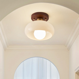Feiling new Chinese style cream style walnut ceiling lamp Chinese style aisle entrance lamp simple creative balcony lamps