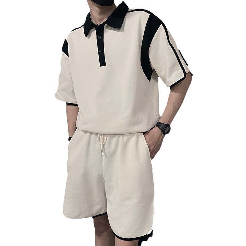 Casual Sports Suit Men's Summer Thin 2024 New Summer Polo Shirt Short-sleeved Shorts Men's Wear Collocation Set