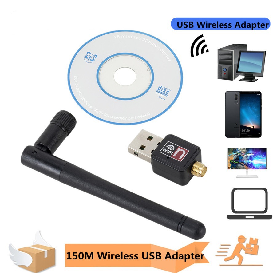 USB WiFi Adapter Card 150 Mbps 2dB WiFi adapter WiFi Antenna阿里巴巴