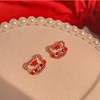 Silver needle, fashionable fresh earrings from pearl, accessory, silver 925 sample, simple and elegant design, wholesale