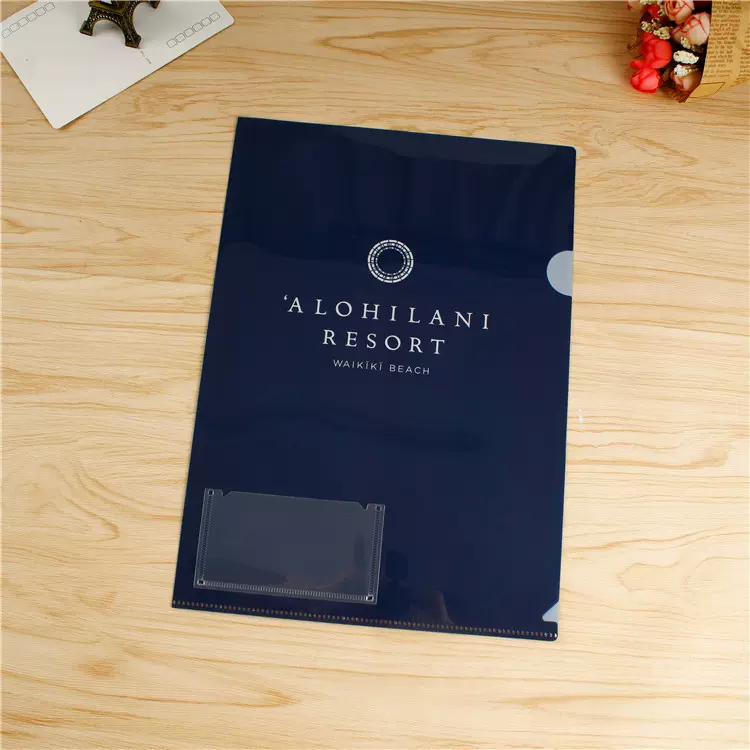 L型透明文件夹PP塑料单片夹动漫卡通a4办公文件袋制作可印制