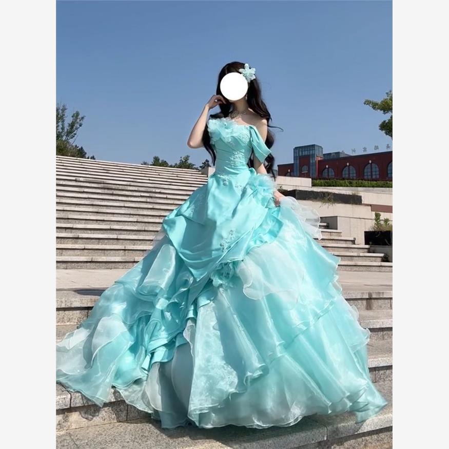 High-End Evening Dress for Women 2026 New Model, Luxurious Escape-Princess Style, Fairy-Like Ball Gown for Birthday Party Host