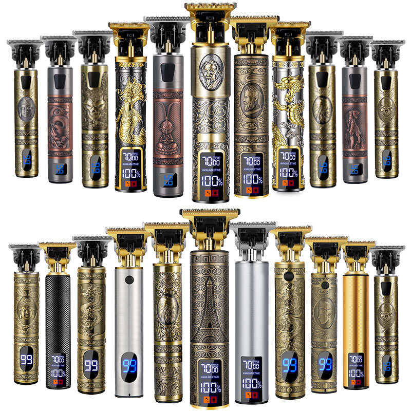 Cortadora de cabello eléctrica cortadora de cabello eléctrica cabeza de aceite maquinilla de afeitar cortadora de cabello Calvo maquinilla de afeitar recargable T9