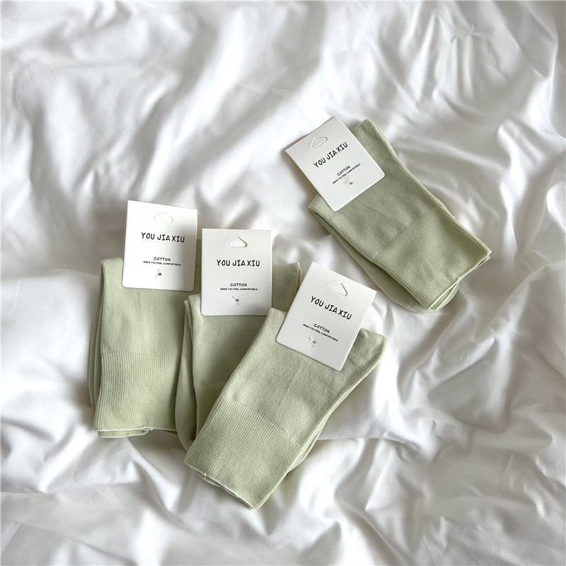 35g Weight Socks Classification Socks Lingerie Type Cotton Fabric Type Stretchy Elasticity A Pair Quantity Daily Occasion Comfort Function Solid Color Pattern All Seasons Season Women's Gender Simple Style Style Simple Style Women's Solid Color Cotton Crew Socks A Pair 16