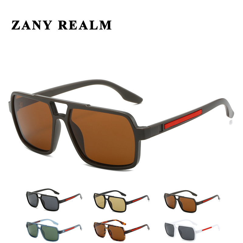 Nuevas gafas de sol polarizadas de conducción de los hombres ocasionales transfronterizos doble haz caja gafas de sol deportivas de negocios fabricante 20228