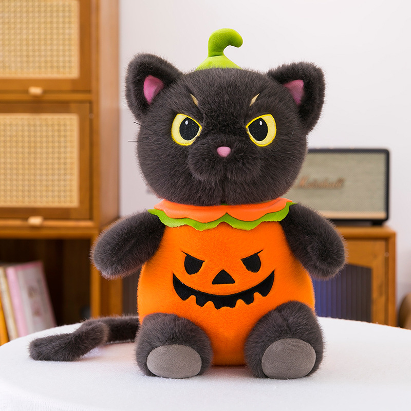 国境を越えた新しいハロウィーンの猫人形ぬいぐるみ猫人形枕友人へのホリデーギフト在庫あり|undefined