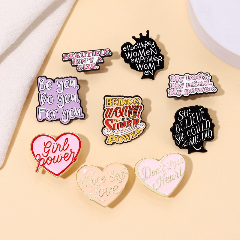 Street Occasion Fashion Pin Letter Badge Word Alloy Metal Plating Unisex Silk Scarf Scarf Ring Scarf