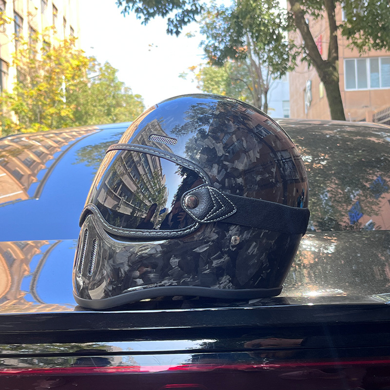 Nuevo Casco Estándar 3C Estilo Alemán de Fibra de Vidrio, Casco Retro para Motocicleta, Unisex, Ultraligero, Integral