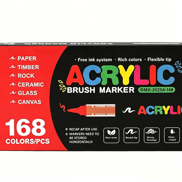 Cross-Border Direct Liquid Soft-Tip Acrylic Marker Pen Smart Ink Control DIY Graffiti Pen Art Brush Set Without Pressing