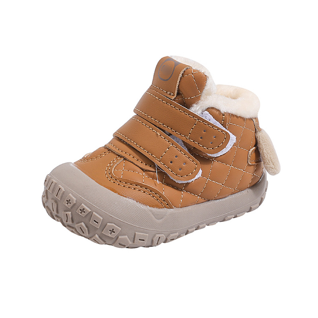 Invierno bebés con suela suave calzado de algodón caliente con zapatos de algodón de lana 01 - 2 - 3 años de edad zapatos de bebé antideslizantes