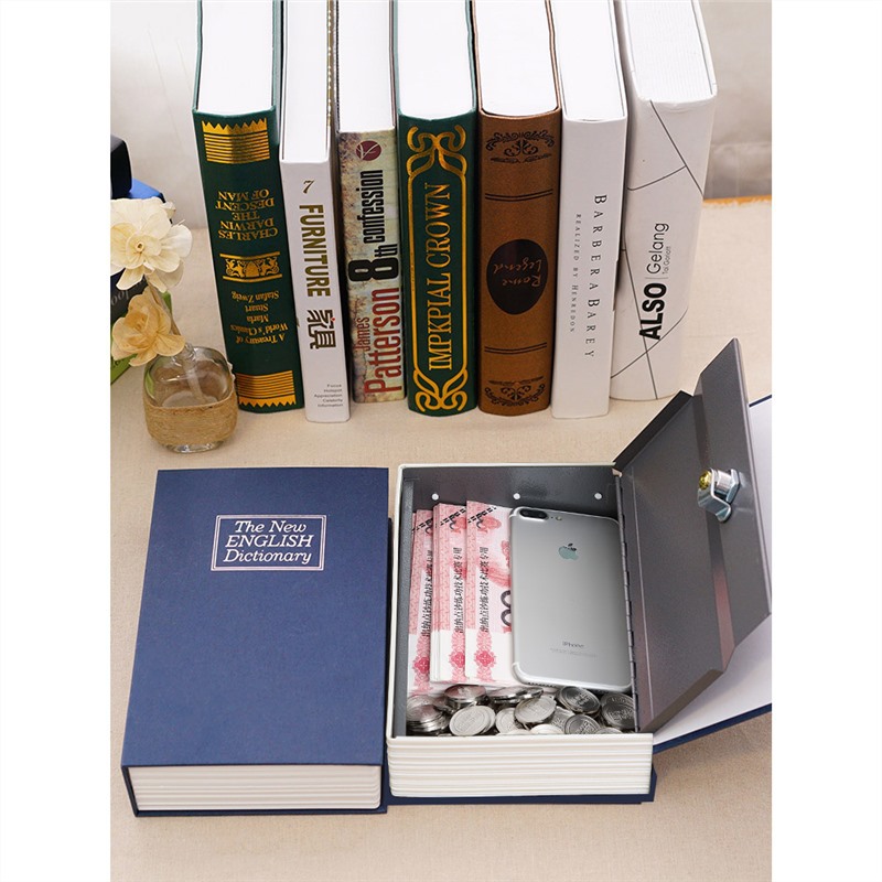Book safe password box with lock small lock cabinet small money box…