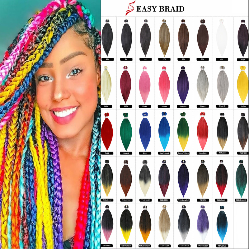 Purple Wig Easy Braid Large Braids Ez Low-Temperature Fiber Soft Synthetic Fiber Ez African Dreadlocks European and American Manufacturer