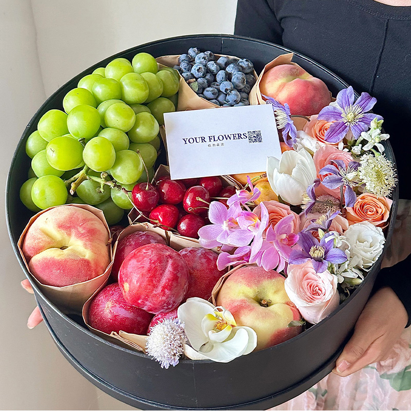 Caja de regalo redonda, caja vacía, caja de flores impermeable, ramo de frutas, caja de embalaje de flores, caja de regalo de invierno, boda