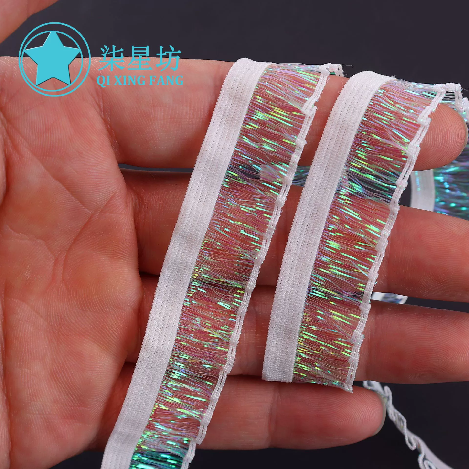 Пятно DIY1.5CM-2.0CM односторонние красочные стеклянные шнели, эластичный кружево, аксессуары, юбка, украшенная лямками