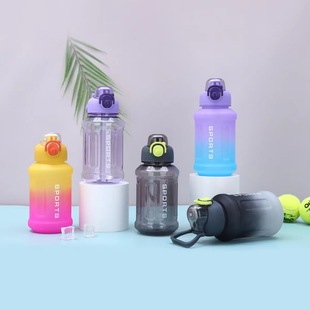 Large Capacity Ton-Ton Bucket Ton-Ton Cup Outdoor Sports Water Bottle with Handle, Portable Food-Grade Pc Material, Portable for Outdoor Use