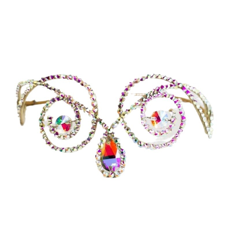 Exótico color gota de agua correa de cabello personalidad diamante bandas de cabello toque de alto nivel accesorios de escenario Headwear