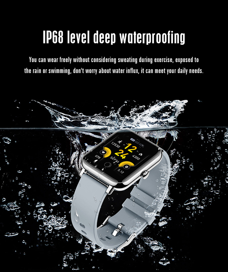 P22PLUS SmartWatch Cardiofrequenzimetro BT Musica Meteo Fai da te_voghion.com