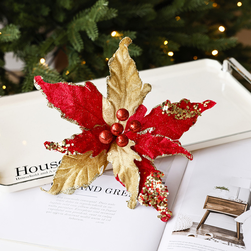造花クリスマス装飾 diy 花輪籐装飾花クリスマスツリー装飾フラワーアレンジメント装飾品|undefined
