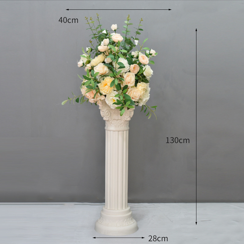 샴페인 로마 기둥 꽃 예술