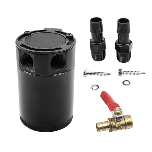 Auto parts two-hole breathable oil pot with air filter car modified oil breathable pot high double flow channel exhaust gas circulation pot