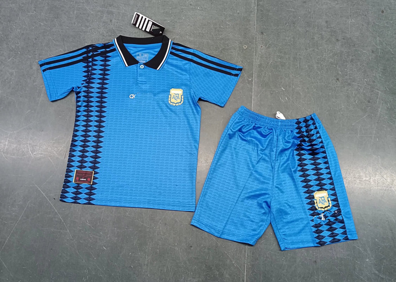 レトロサッカーユニフォーム半袖子供服スーツバルセロナレアルマドリードジャージインテルナツィオーネ代表チームブラジルアルゼンチンベビー服|undefined