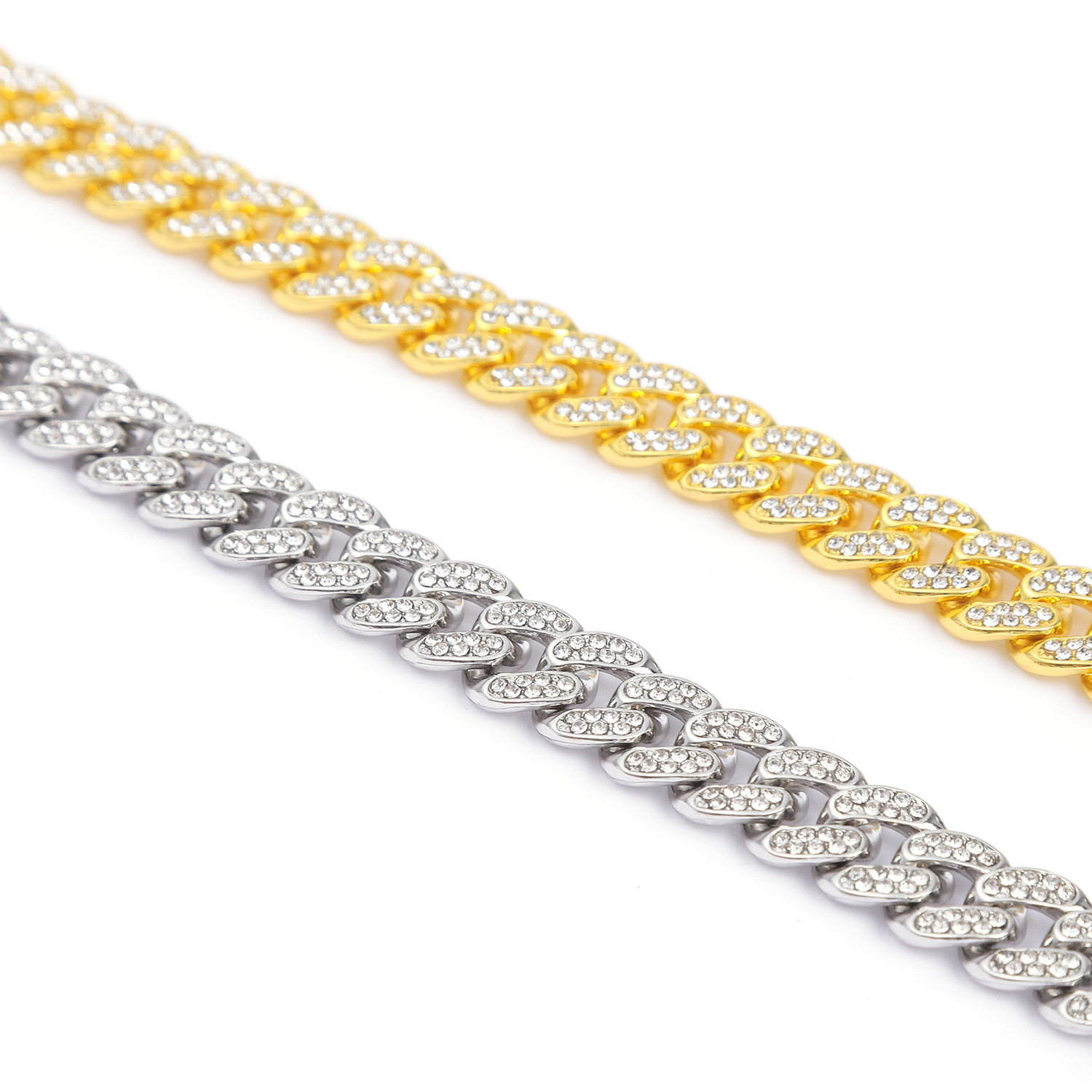 Men's Gender Streetwear Water Droplets Alloy Plating Inlay Artificial Diamond Men's Bracelets Men's Chain Bracelets