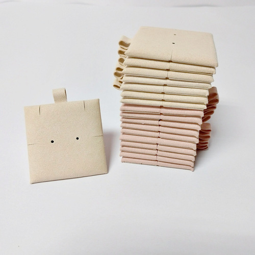 Jewelry bag inner card wholesale 6*6CM double-sided velvet surface microfiber square card holder sponge necklace inner holder