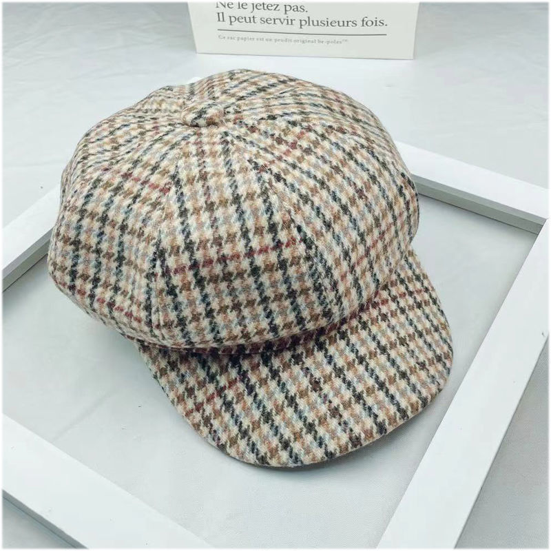 Fashion Women, Versatile Octagonal Hat For Women With Round Face, Spring And Autumn Warm Trendy Korean Style, Elegant_voghion.com