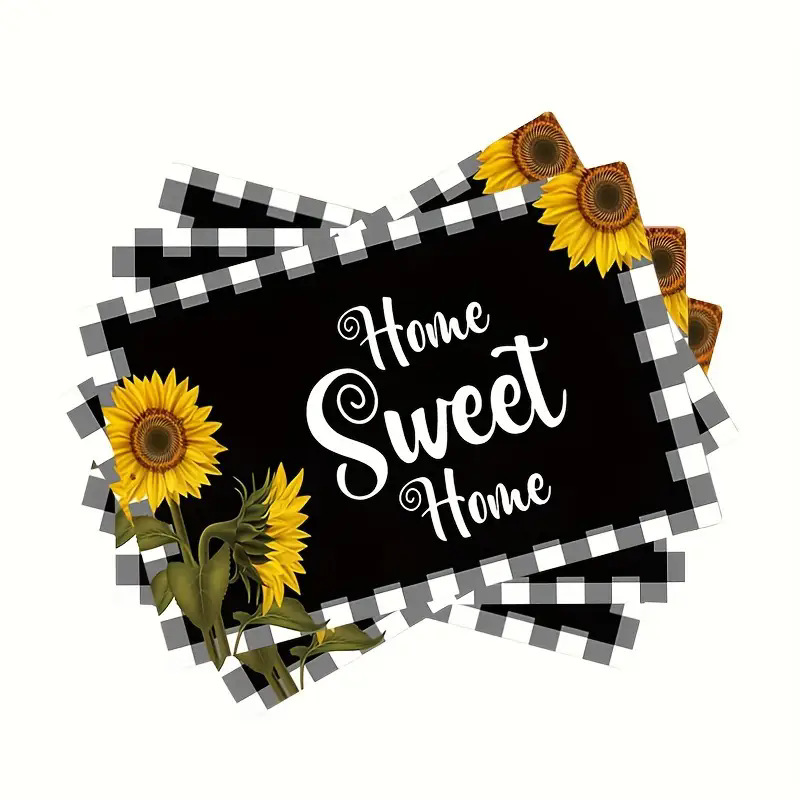 Transfronterizos lino almohadilla de mesa Aliexpress TEMU Amazon almohadilla de mesa cuadrada búfalo rojo almohadilla de Navidad Día de la Independencia