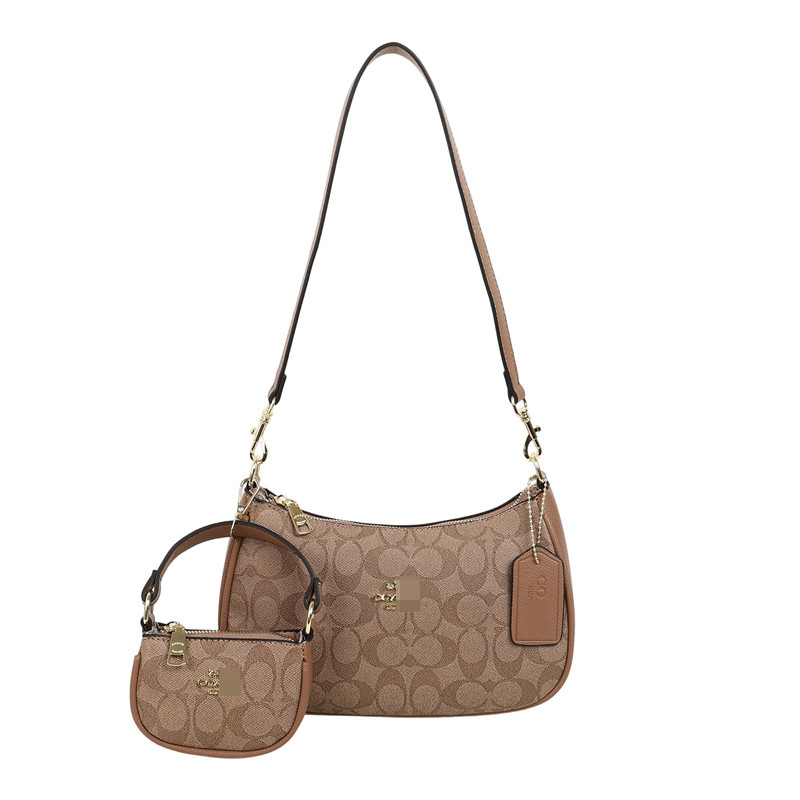 Bolsos nuevos transfronterizos para mujer 2025 moda y todo fósforo de alta gama bolso de axila de un solo hombro bolso de mensajero portátil con estampado clásico