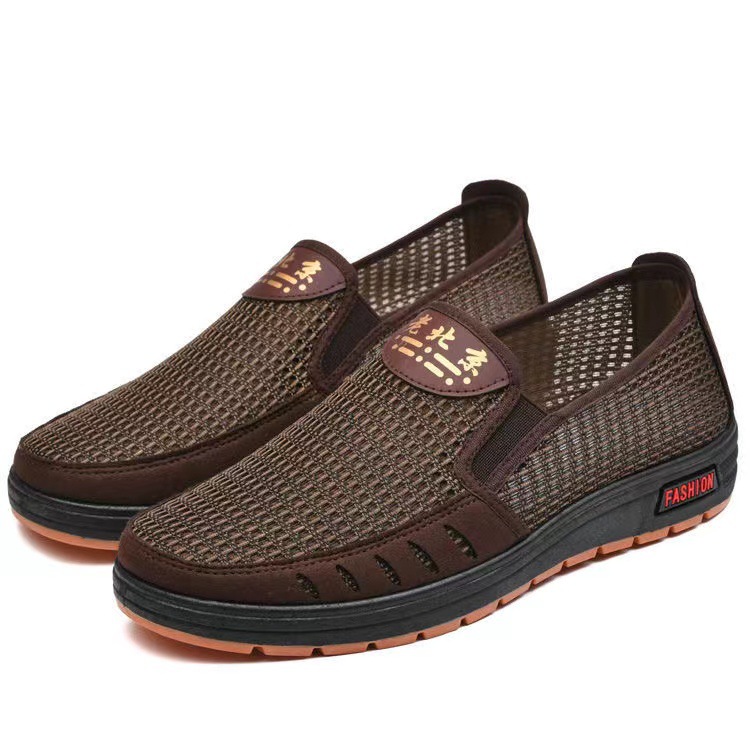 New Old Beijing Cloth Shoes Men's Shoes Mesh Shoes Breathable Casual Non-slip Dad Shoes Middle-aged and Elderly Shoes Drivers Shoes Work Shoes
