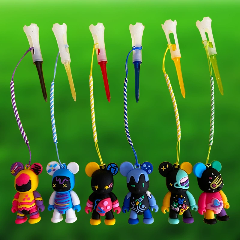 Южная Корея Горячие продажи гольф TEE жестокие медведь подвеска GOLF TEE с веревкой против потери аксессуаров для гольфа