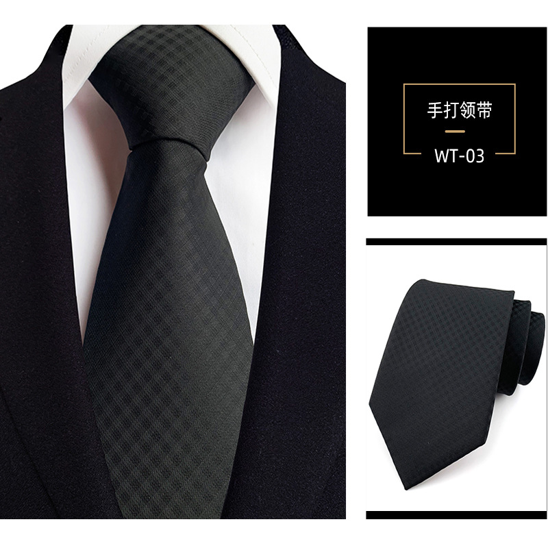 8cm mano corbata de poliéster de los hombres teñidos de hilo de rayas de desgaste formal profesional traje de negocios accesorios de fábrica en stock al por mayor