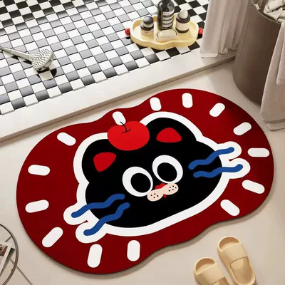 Avtomobil döşəmə paspasları — Cute Puppy Entrance Entrance Stain-Resistant - casey-meow-4060cm-diatom-mud-small-size