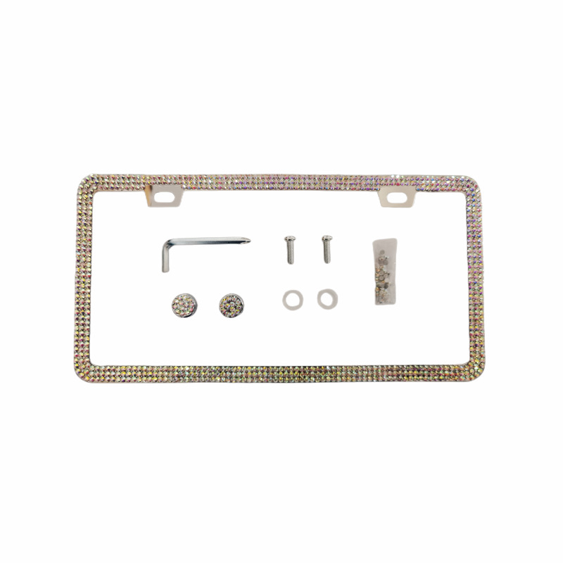 License Plate Frame: Other License plate holder/license plate holder - ab-color-rhinestone