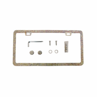 Cross-border US-regulated license plate frame: License plate holder/license plate holder - ab-color-rhinestone